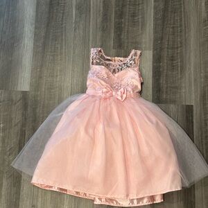 Biscotti Pink Tulle and Lace Kids Dress